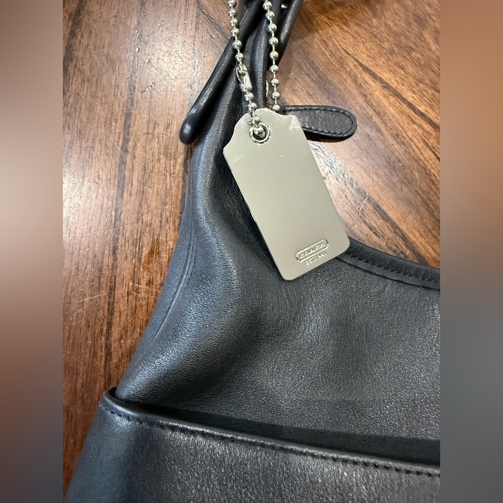 Coach Vintage 9058 Legacy Hobo Black Leather Nickel Silver Tone Hardware - Picture 14 of 16
